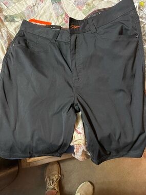 Hawke & Co Black Flat-Front Performance Shorts